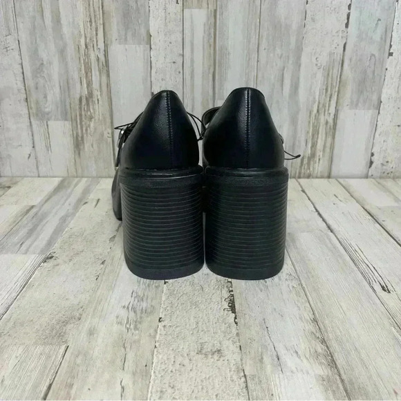 Pop Women Black Sinclaire Block Heel Platform Y2K Mary Jane Dress Shoes Size 10M - Picture 7 of 8